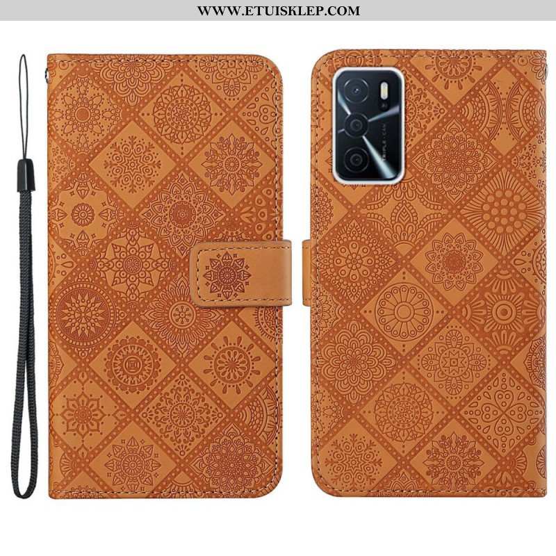 Etui Folio do Oppo A16 / A16s Wzór Gobelinu